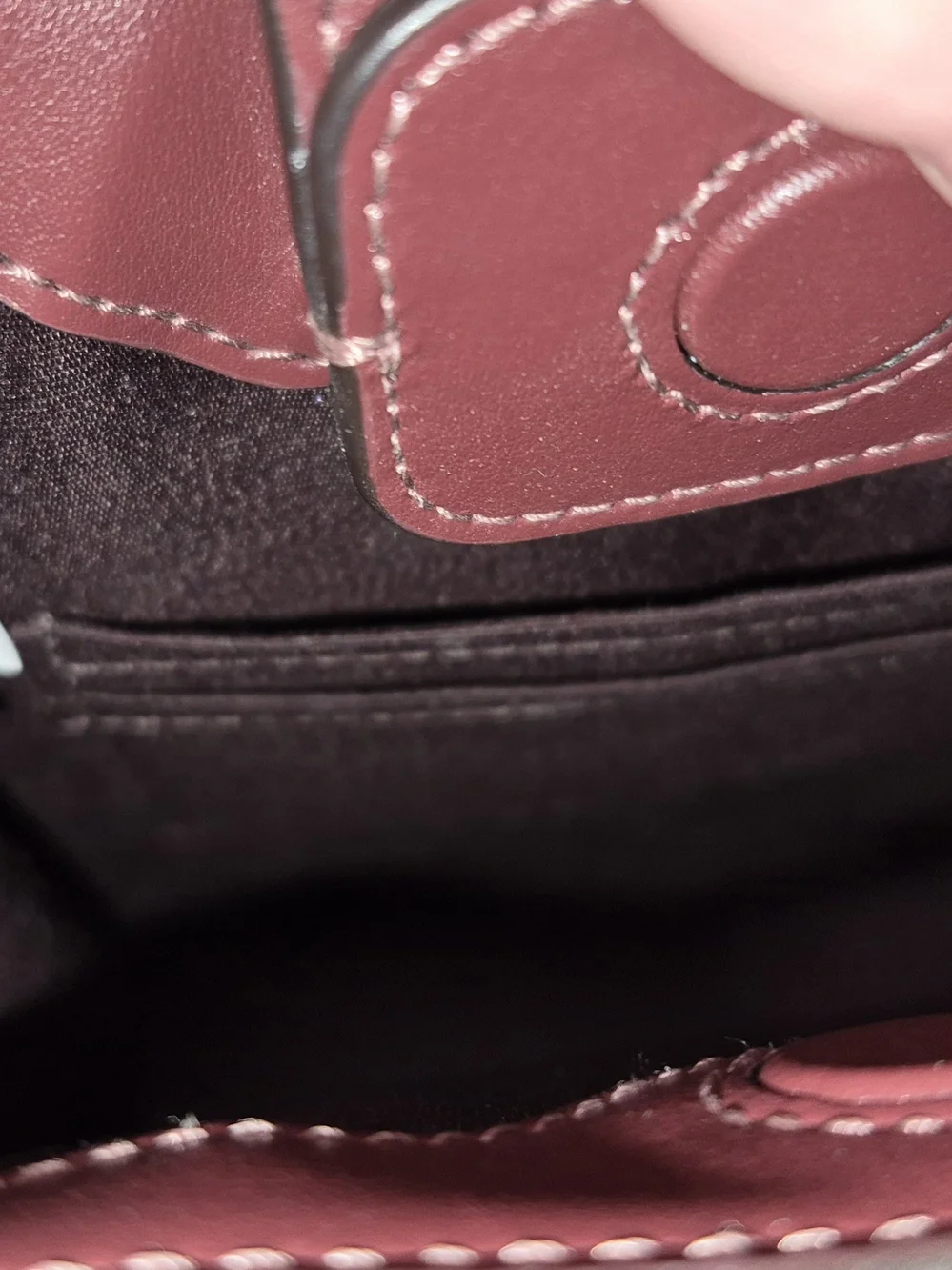 Coach Pink & Burgundy Houndstooth Mini Tote